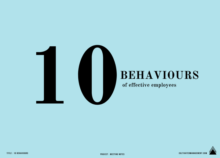 10 Behaviours of Effective Employees