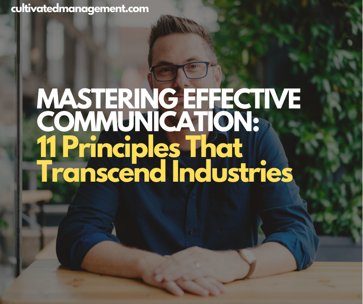 A photograph of Rob Lambert with the words Mastering Effective Communication: 11 Principles That Transcend Industries overlaid