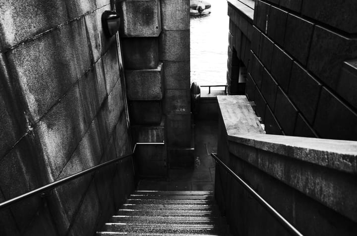 A photo of some stairs on London Bridge, London, England