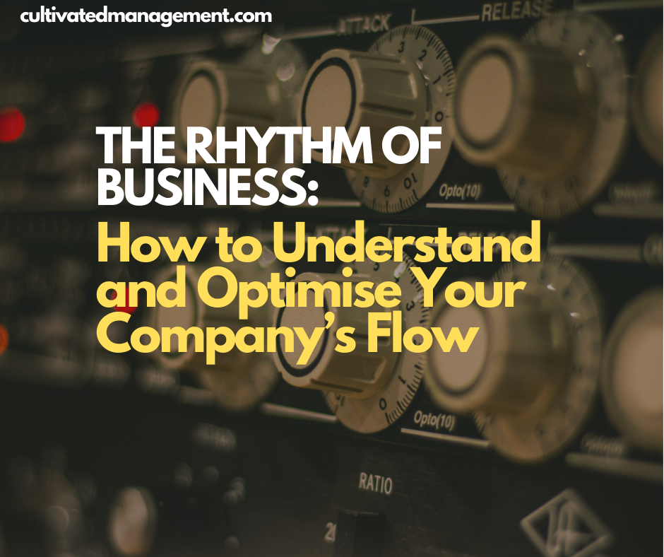 An amplifier with the words overlaid - The Rhythm of Business: How to Understand and Optimise Your Company’s Flow