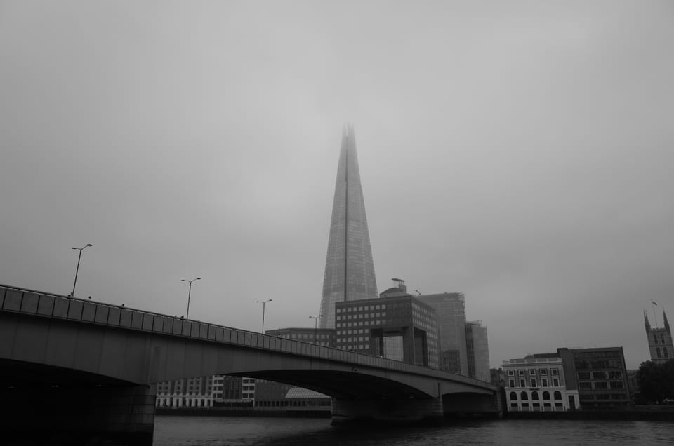 A photo of the London Share on a misty day