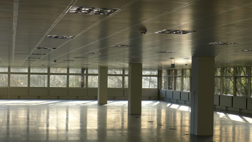 A photo of an empty office